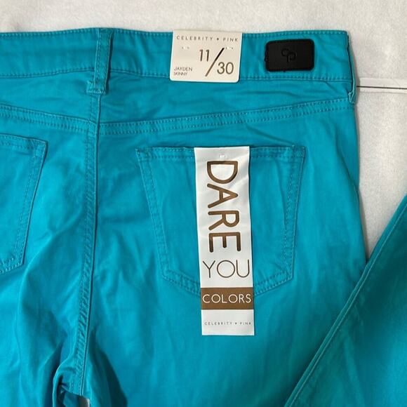 Celebrity Pink Jayden Skinny Pant Junior’s Size 11 Blue New - Picture 5 of 8